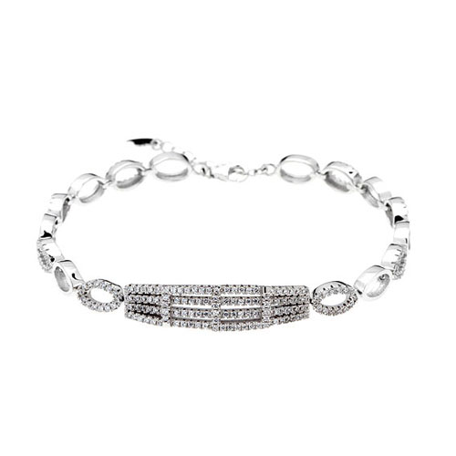 bracelet femme argent zirconium 9500255