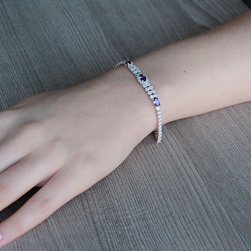 bracelet femme argent zirconium 9500265 pic4