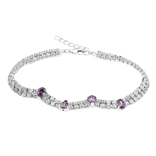 bracelet femme argent zirconium 9500421