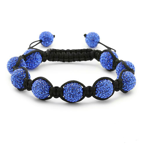 bracelet perles cristal bleu 1552