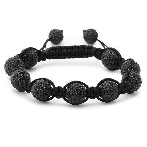 bracelet perles cristal noir 1554