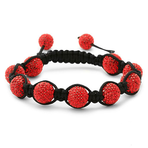 bracelet perles cristal rouge 1551