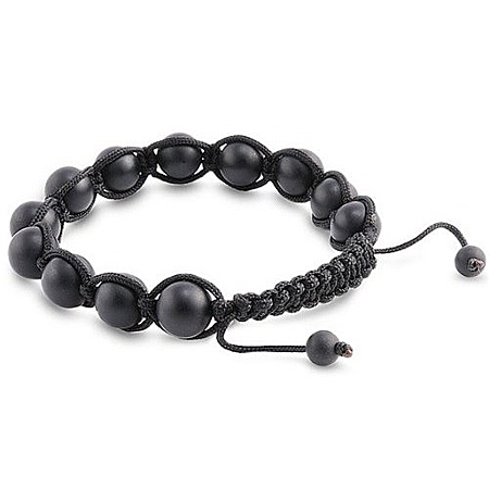 bracelet perles matt noir 1598