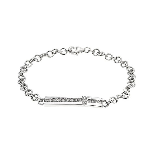 bracelet unisex argent zirconium 9500085