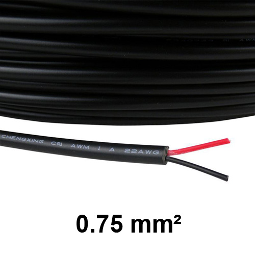 cable led gaine 2 conducteurs 075mm2