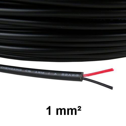 cable led gaine 2 conducteurs 1mm2
