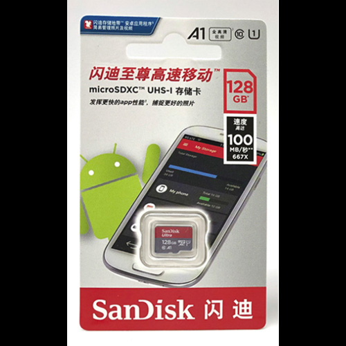 Carte mémoire Micro SD 128 Go Sandisk Extreme 100 Mo/S (Lot 10 pièces) sur  Grossiste Chinois Import