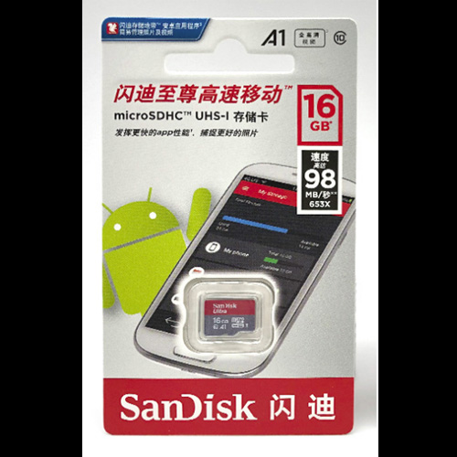 carte memoire micro sd sandisj 16go