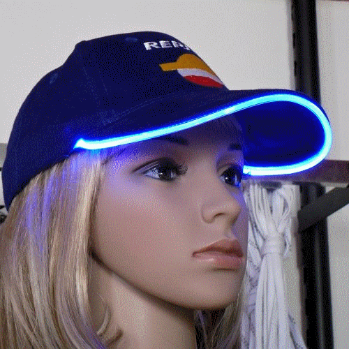 casquette lumineuse led style neon