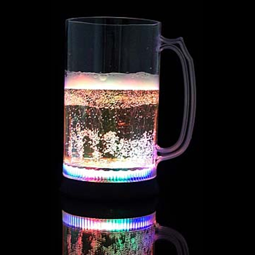 chope biere lumineuse multicolore