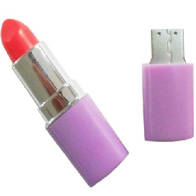 cle usb rouge a levres plastique