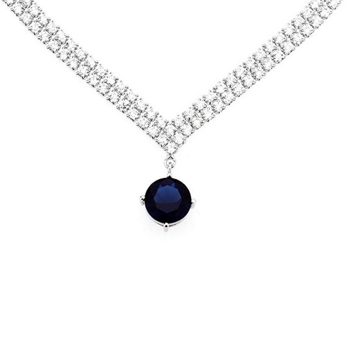 collier femme argent zirconium 8500015