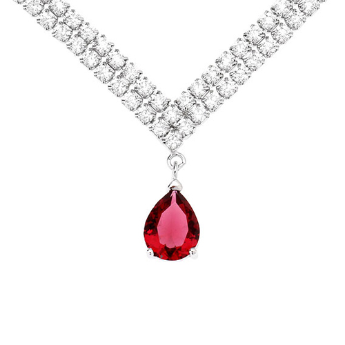 collier femme argent zirconium 8500020