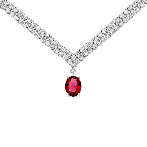 collier femme argent zirconium 8500021