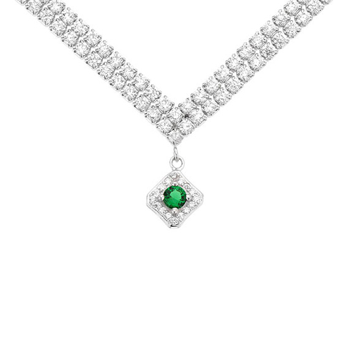 collier femme argent zirconium 8500023