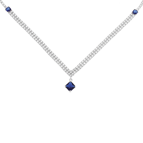 collier femme argent zirconium 8500028