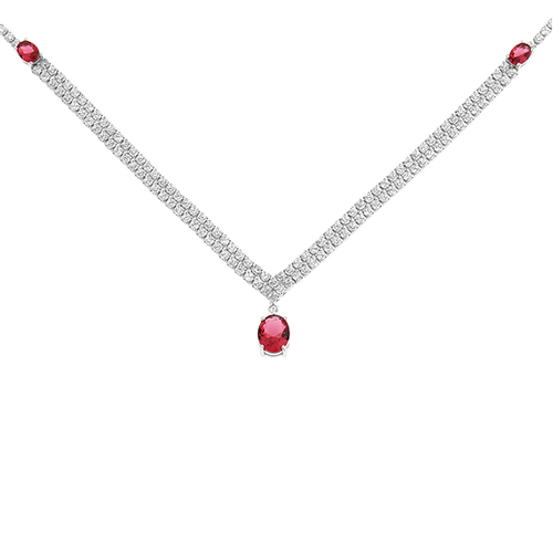 collier femme argent zirconium 8500034