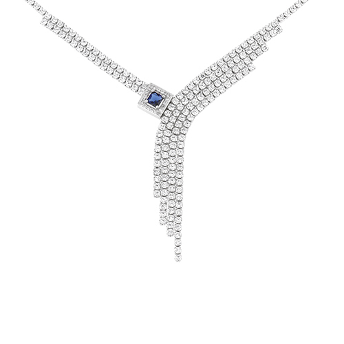 collier femme argent zirconium 8500044