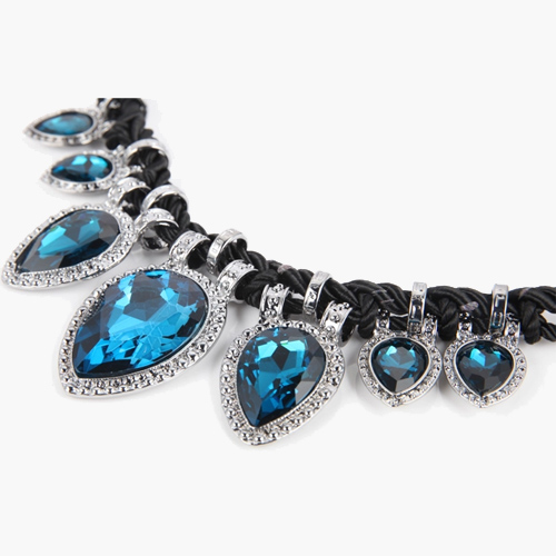 collier plexiglass imitation saphir pic7