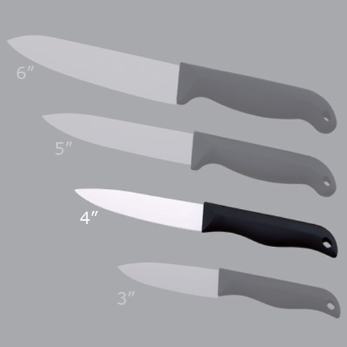 couteau ceramique simple face poli 4p