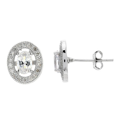 dormeuse femme argent zirconium 8700034