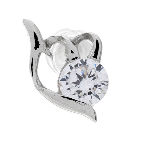 dormeuse femme argent zirconium 8700042 pic2