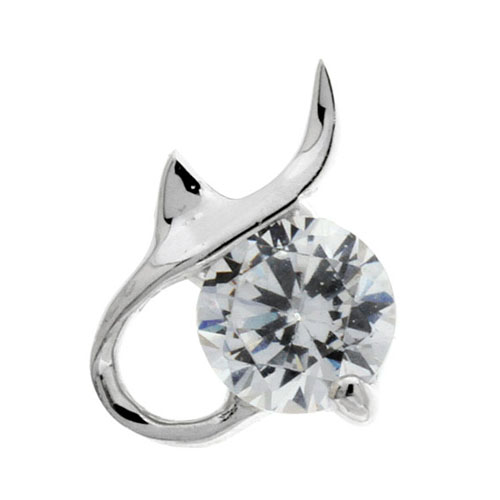 dormeuse femme argent zirconium 8700053 pic2