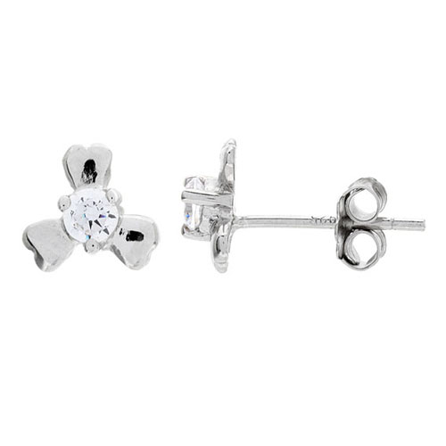 dormeuse femme argent zirconium 8700054