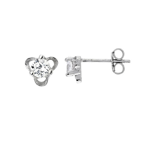 dormeuse femme argent zirconium 8700077