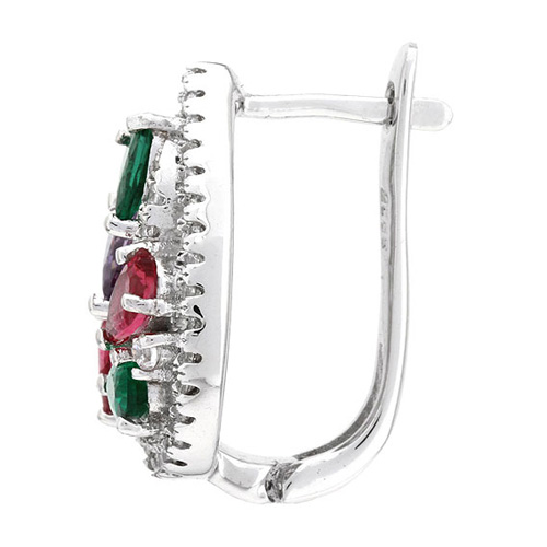dormeuse femme argent zirconium 8700115 pic3