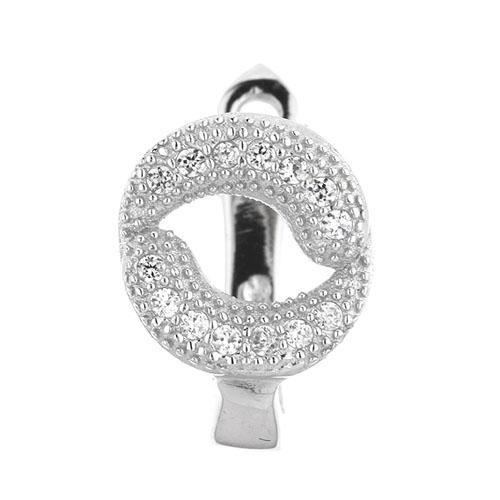 dormeuse femme argent zirconium 8700140 pic2