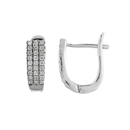 dormeuse femme argent zirconium 8700141