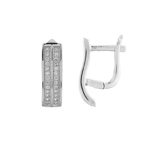 dormeuse femme argent zirconium 8700142