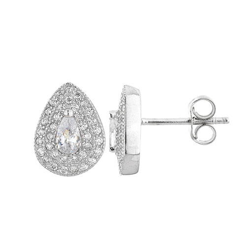 dormeuse femme argent zirconium 8700147