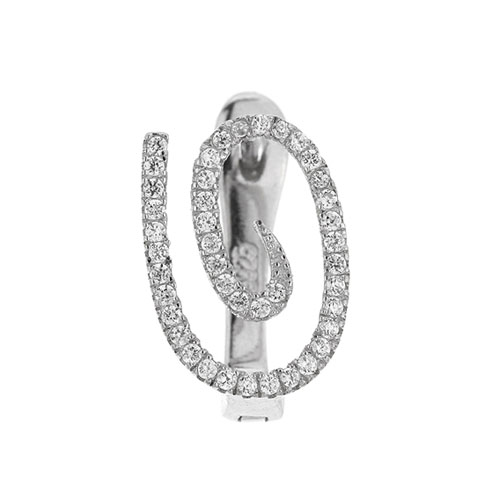 dormeuse femme argent zirconium 8700211 pic2