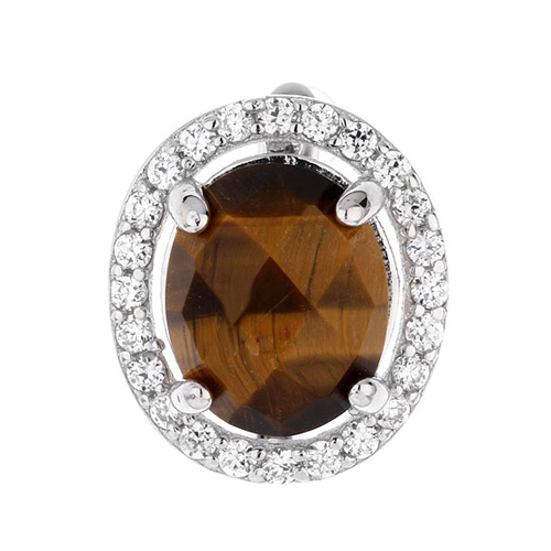 dormeuse femme argent zirconium diamant 8700063 pic2
