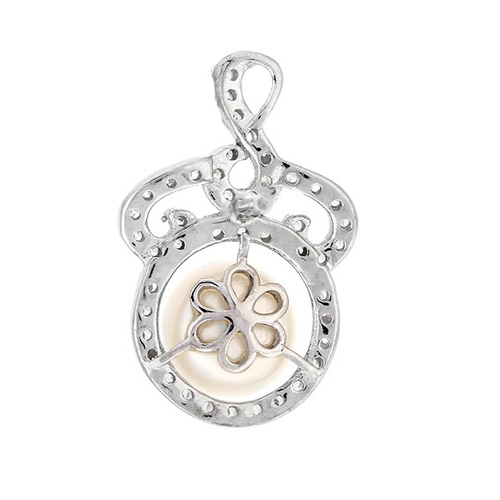 dormeuse femme argent zirconium perle 8700099 pic4