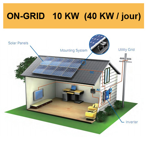 kit solaire 10KW on grid