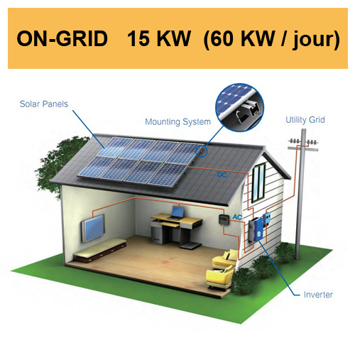 kit solaire 15KW on grid