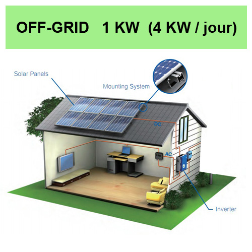 kit solaire 1KW off grid
