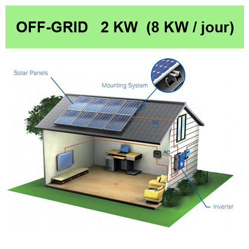 kit solaire 2KW off grid