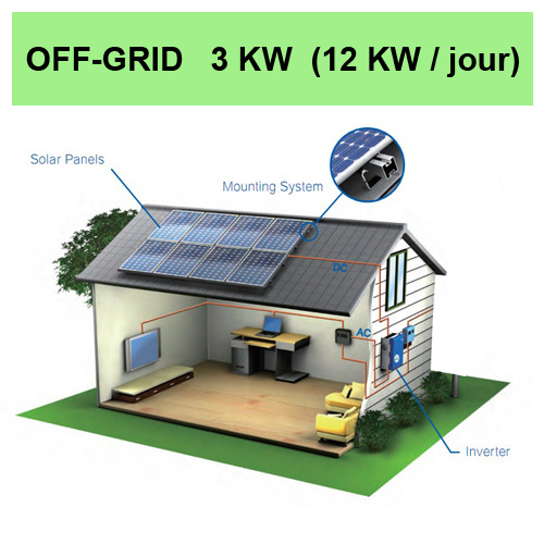 kit solaire 3KW off grid