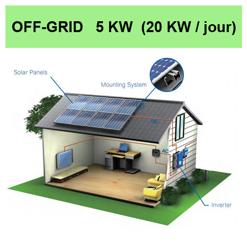 kit solaire 5KW off grid