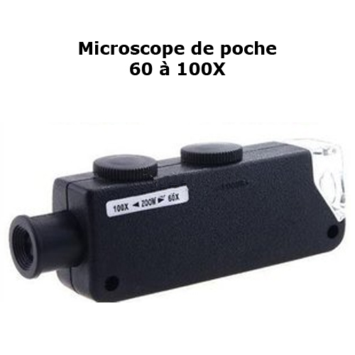 microscope de poche 60 100X