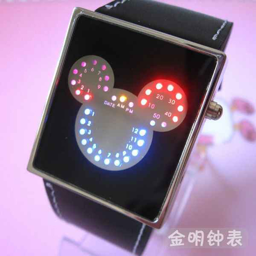 montre metal leds fantaisie GL1055 pic2