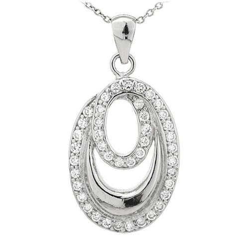 pendentif argent zirconium 8300828