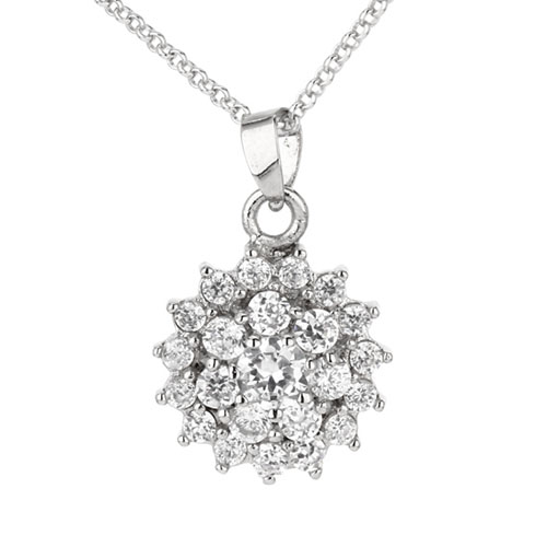 pendentif femme argent zirconium 8300030