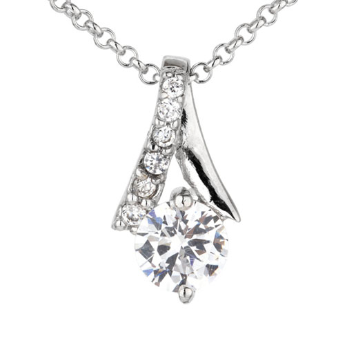 pendentif femme argent zirconium 8300032