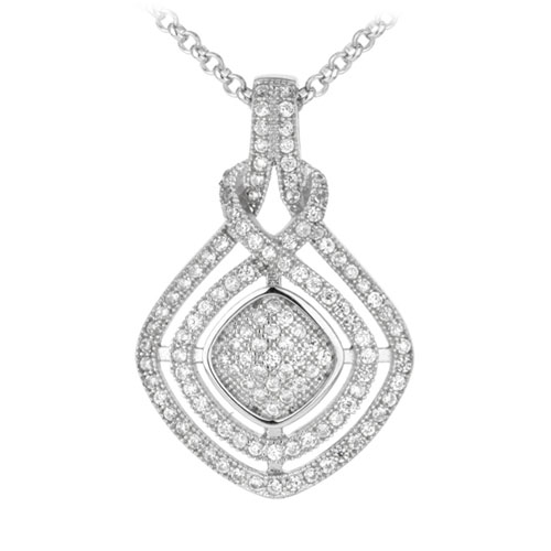 pendentif femme argent zirconium 8300034