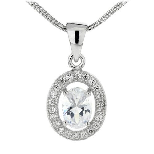 pendentif femme argent zirconium 8300041